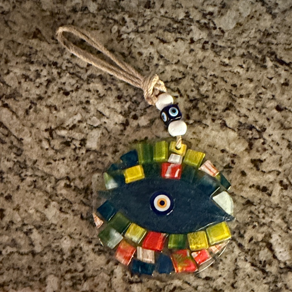 Handmade Colorful Mosaic Evil Eye Wall Hanging